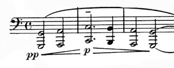 Six-note motif in the Sacred Service